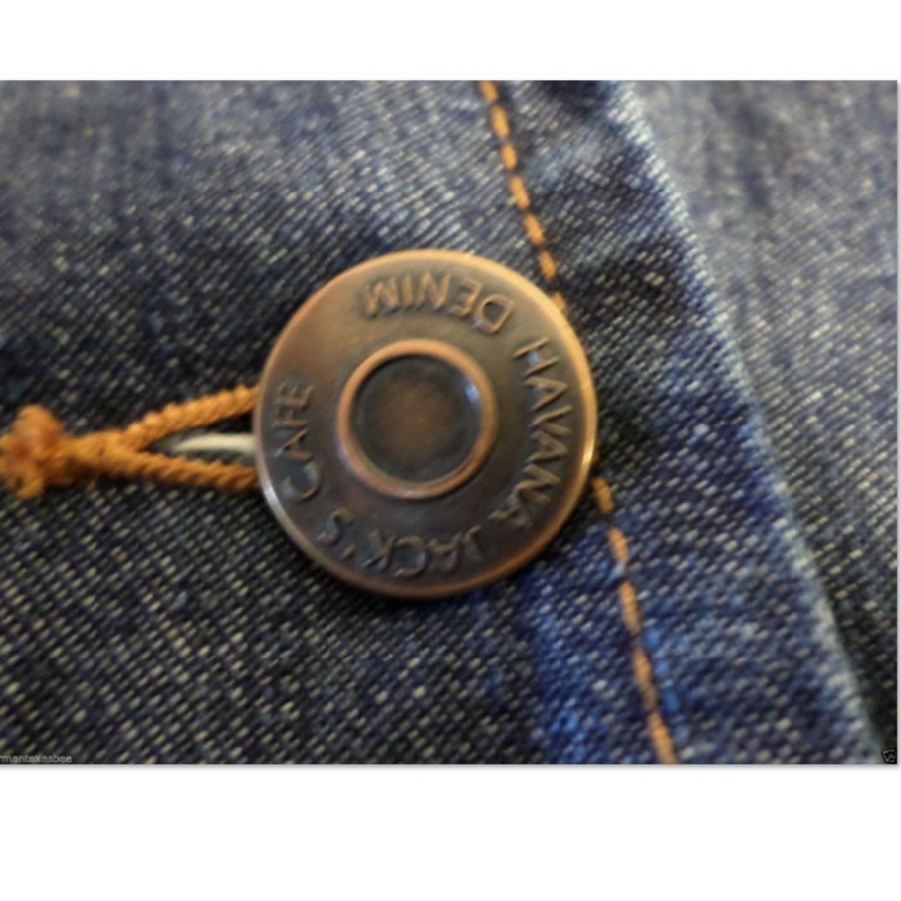 Havana Jack's Cafe denim jeans jacket blazer 100% Cotton pockets plus 1X - Picture 5 of 8